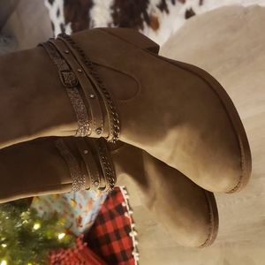 Girls knee high boots